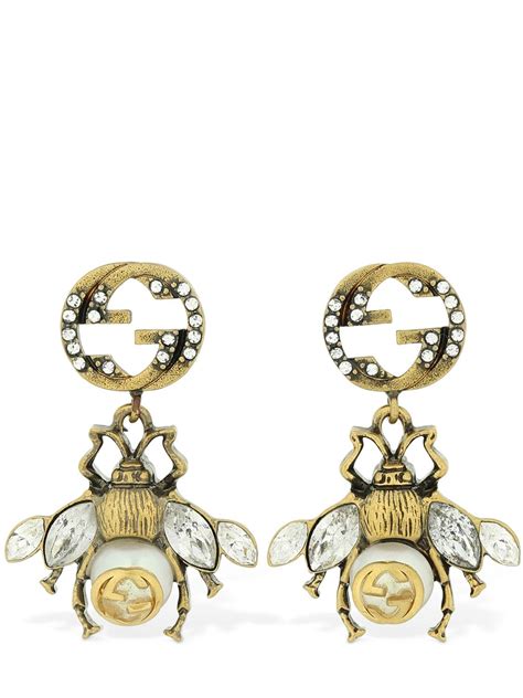 mens gucci bee necklace|Gucci bumble bee earrings.